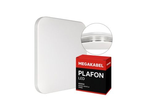 Lampa sufitowa plafon kwadrat LED 36W barwa zimna CX-32 MEGAKABEL
