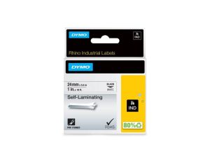Taśma DYMO IND samolaminująca 24mm x 5,5m (biała / czarny nadruk) RHINO Industrial S0773860 ORYGINALNA