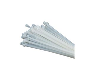 100 x MOCNE OPASKI KABLOWE ZACISKOWE TRYTYTKI BIAŁE TAŚMA 3,6x250 100 szt.