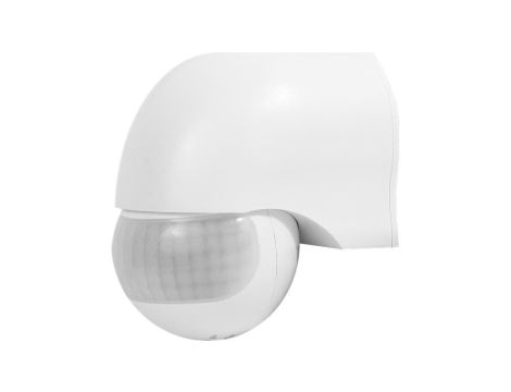 Czujnik ruchu PIR, 180, 1200W, IP44, regulacja pionowa i pozioma, biały