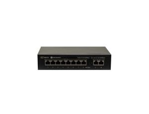 Switch 8x PoE 10/100 Mbps 802.3af/at + 2x Uplink 10/100 Mbps, 96W tryb Extend (250m)