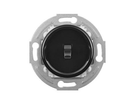 Łącznik krzyżowy Retro 10AX-250V~, zaciski śrubowe, czarny