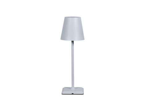 lampka LED bezprzewodowa dotykowa stołowa klosz biała