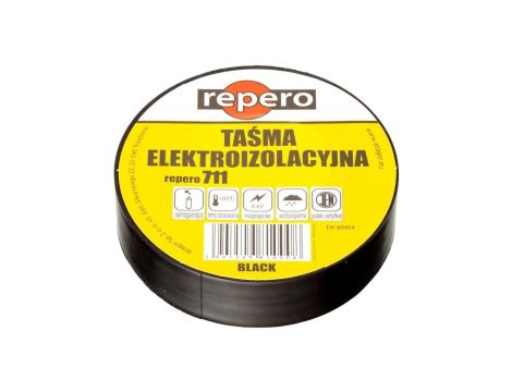 Taśma izolacyjna PVC 25mm x 20m Repero 711 czarna