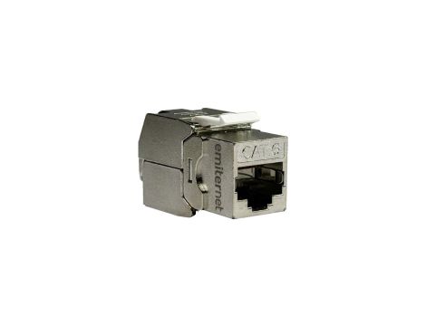 Gniazdo RJ45 STP kat. 6 keystone białe (beznarzędziowe), slim