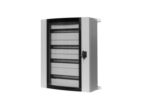Szafa metalowa MISTRAL szklane drzwi - 600x750x200 mm 96 modułów, 4 rzędy IP55