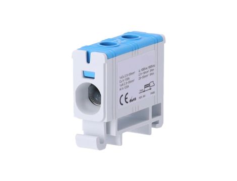 Złączka szynowa zgx 1x35 mm2 niebieska GEP-00043