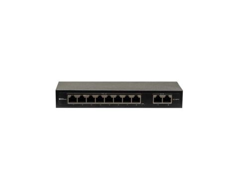 Switch pasywny 8x PoE 10/100 Mbps 802.3af/at + 2x Uplink 10/100 Mbps, bez zasilacza
