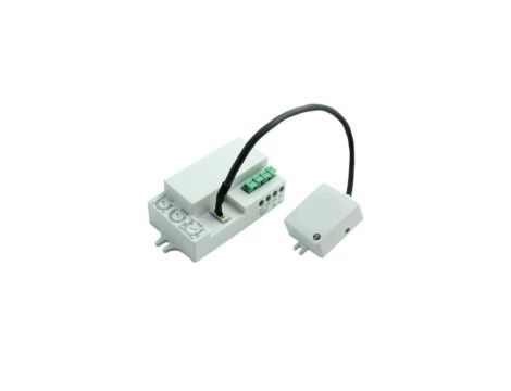 Mikrofalowy czujnik ruchu MINI z wyprowadzoną sondą, 360/180, 1200W, natynkowy