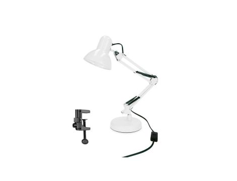 Lampka biurkowa biała PIXI White E27 zestaw podstawa i klips EDO777536 EDO