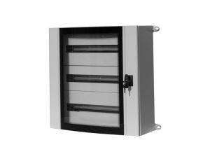 Szafa metalowa MISTRAL szklane drzwi - 600x600x200 mm 72 moduły, 3 rzędy IP55