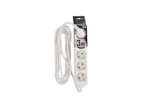 Przedłużacz domowy przenośny LOGAN S White 5 - krotny Schuko 3m EDO777572 EDO