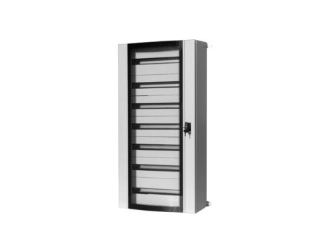 Szafa metalowa MISTRAL szklane drzwi - 600x1200x250 mm 168 modułów, 7 rzędów IP55