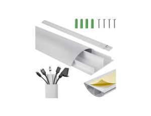 Aluminiowa listwa maskująca do kabli Maclean, 62x20x750mm, srebrna, MC-814 S