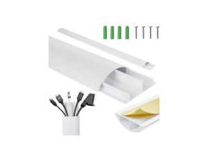 Aluminiowa listwa maskująca do kabli Maclean, 62x20x750mm, biała, MC-814 W