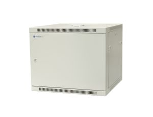 Szafa wisząca niedzielona 19 9U, drzwi całe z blachy, ściągane osłony boczne z zamkiem, 600600500 szer./gł./wys. mm RAL: sza