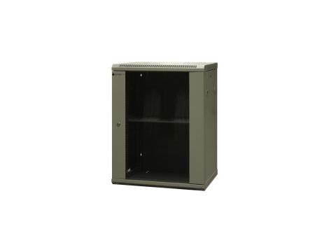 Szafa RACK wisząca niedzielona 19 cali 15U gł.450mm, niezmontowana, RAL 7035