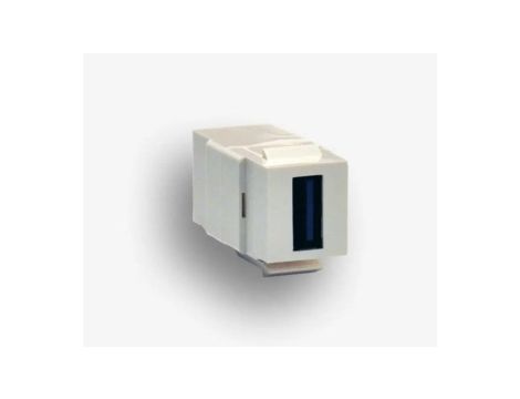 Gniazdo keystone typu USB 3.0 typ A żeńskie, kolor biały EM/KEY-USB3.0-A/A-DC