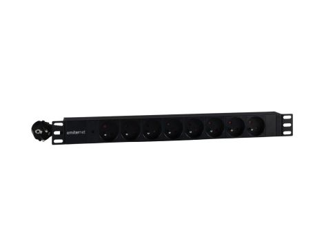 Listwa zasilająca EmiterNet 19cali 8-gniazd. uni-schuko, 2m, LED EM/LZ19.08F.2S.L