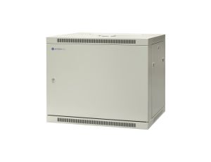 Szafa wisząca niedzielona 19 9U, drzwi całe z blachy, ściągane osłony boczne z zamkiem, 600450500 szer./gł./wys. mm RAL: sza