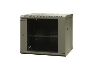 Szafa RACK wisząca niedzielona 19 cali 9U gł.450mm, niezmontowana, RAL 7035