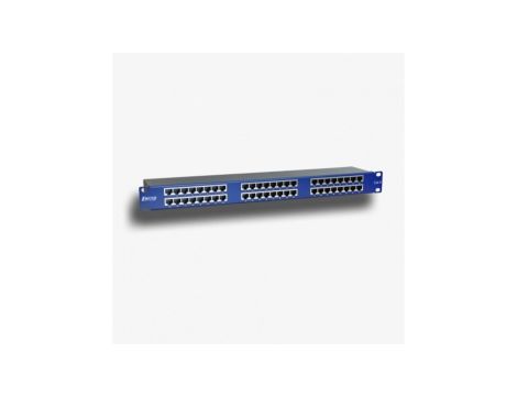 Panel 19, 48 x RJ45 STP kat. 6 (1U) z półką, niebieski DCN/3012IPRL48S-C6-1U