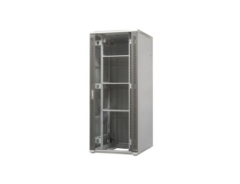 szafa ramowa stojąca EmiterNet Top, 42U, wym. 800X1000x1980 (szer. x gł. x wys. mm), drzwi blacha/szkło EM/SH05D-8042
