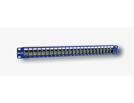 Panel 19 24 x RJ45 UTP (1U) do gniazd beznarzędziowych nieekranowany nieuzbrojony niebieski z kolorowymi oznacznikami DCN/3012KX