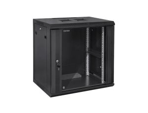 Szafa wisząca RACK 19 18U 600mm drzwi szklane czarna TOTEN