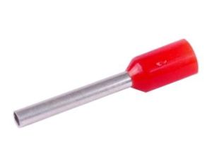 Tulejka izolowana końcówka 1,0mm2 x 12 czerwona opk.100szt KR010012