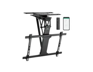 Uchwyt do TV elektryczny sufitowy Maclean, obsługa TUYA, max VESA 600x400, obrót 90st. pilot, 32-75, 35kg, MC-490