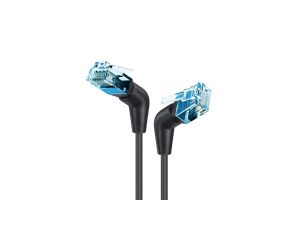 Patchcord Cat6a UTP 100 miedź obrotowy kątowy slim /5 m/