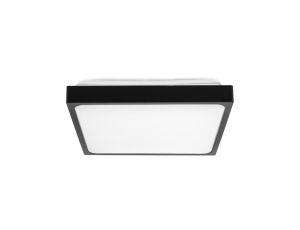 Plafon kwadratowy natynkowy LED 30W 3000lm 4000K IP44 czarny barwa NW biała neutralna z mikrofalowym czujnikiem ruchu V-TAC