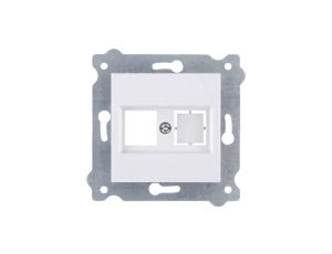 Płytka czołowa gniazda komputerowego bez wtyczki Biały 255/01 EXEN