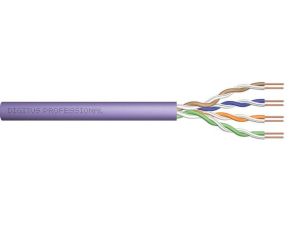Kabel instalacyjny DIGITUS kat.6, U/UTP, Eca, AWG 24/1, PVC, 305m, fioletowy, karton DK-1611-V-305-1