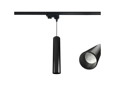 Lampa Szynowa Wisząca 30cm na GU10 Czarna Trójfazowa