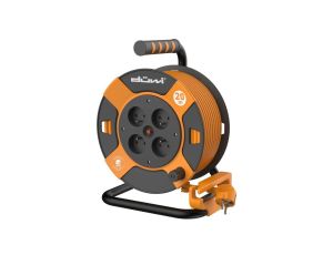 Przedłużacz bębnowy 4-gniazdowy H05VV-F 3G1.0 20m pomarańczowo-czarny / 24628