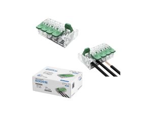 Złączka instalacyjna z dźwignią do wszystkich rodzajów przewodów maks. 4mm 5-przew. EDO415 25 szt