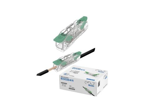 Złączka przelotowa instalacyjna z dźwignią do wszystkich rodzajów przewodów maks. 4mm 2-przew. EDO2411 60 szt.