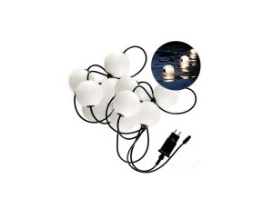 Girlanda ogrodowa mleczne duże kule LED 10x0.8W IP67 hermetyczna