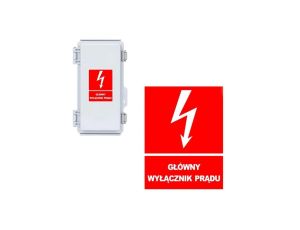 Trytyt Tablica samoprzylepna 74x105 GŁÓWNY WYŁĄCZNIK PRĄDU NOZ3-GWP