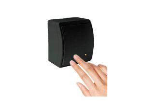 VIPLAST KOALA Łącznik Jednobiegunowy Hermetyczny Podświetlany Czarny