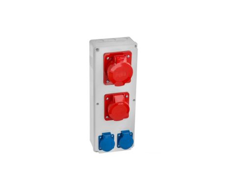 VIPLAST Rozdzielnica Gniazdo Vertical 32/5 + 16/5 + 2x250V
