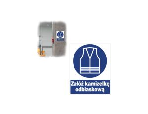 Trytyt Znak bhp nakazu 225x275 ZAŁÓŻ KAMIZELKĘ OCHRONNĄ ZNO-14