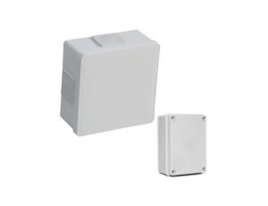 VP-01 Puszka n/t 86x86x40mm IP55 4-wl klik dł.gum. biała.