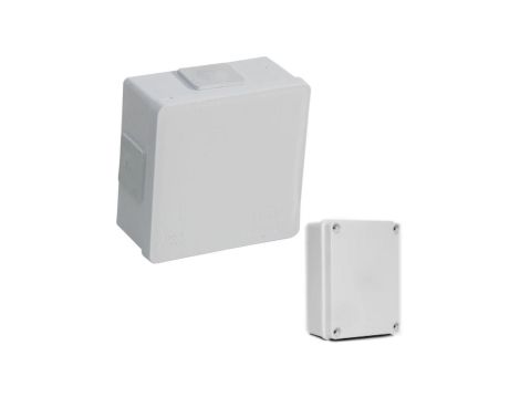 VP-01 Puszka n/t 86x86x40mm IP55 4-wl klik dł.gum. biała.