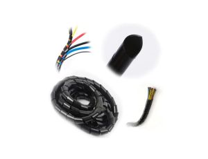 Organizer Maskownica Kabli Wąż Spiralny Spirala 15 - 100 mm 10M Czarna