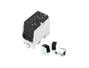 Blok Rozdzielczy Zacisk Odgałęźny Na Szynę TH35 1,5-25mm Czarny 130A 400V