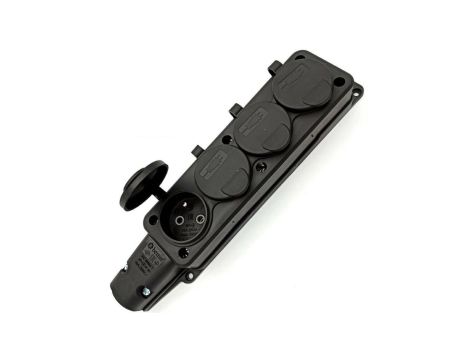Listwa gumowa przenośna 4x2P+Z 16A 250V IP54 czarna