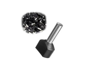 Tulejki Izolowane Kablowe Podwójne Do Przewodów 2x1,5mm Czarne 100 Szt.